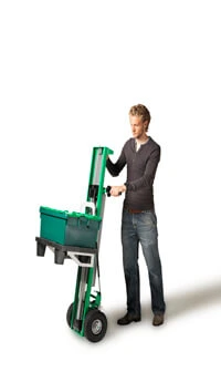 LM75PFS Tiller®-liftmobile with short or long palletfork in action